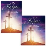 Easter - He lives! (hymn) - Pkg 100 - Multiple Sizes