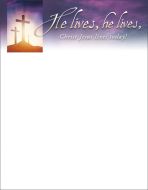 Easter - He lives! (hymn) - Pkg 100 - Letterhead