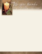 Thanksgiving - We Give Thanks - Letterhead
