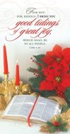 Christmas - Bible and Poinsettia - Offering Envelope