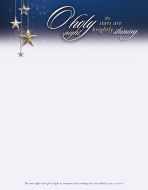 Christmas - Oh Holy Night, John 1:9 (NIVÂ®) - Pkg 100 - Letterhead