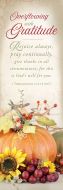 Thanksgiving - Overflowing with Gratitude, 1 Thessalonians 5:16-18 (NIV) - Pkg 25 - Bookmarks  
