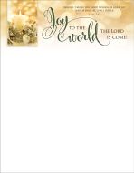 Christmas-Joy to the World; Luke 2:10 (KJV)-Pkg 100-Leterhead