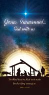 Christmas-Jesus Immanuel; John 1:14 (NIV)-Pkg 100-Offering Envelope