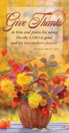 Thanksgiving-Give Thanks; Psalm 100:4-5 (NIV)-Pkg 100-Offering Envelope