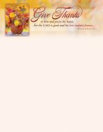 Thanksgiving-Give Thanks; Psalm 100:4-5 (NIV)-Pkg 100-Letterhead