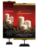 Christmas - O Come, O Come, Emmanuel - Isa 25:9 (KJV) - Banner