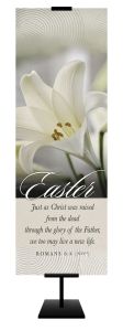 Easter – A New Life, Romans 6:4 (NIV) – 2' x 6' Fabric Banner