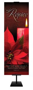 Christmas-Rejoice; Luke 2:11 (KJV)-Banner - 2' x 6' Fabric