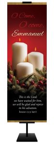 Christmas – O Come, O Come, Emmanuel – Isa 25:9 (KJV) – Banner