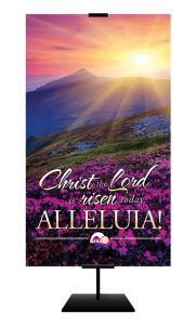 Easter – Christ the Lord Is Risen Today – 3'x5' Fabric Banner