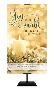 Christmas-Joy to the World; Luke 2:10 (KJV)-Banner