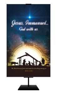 Christmas-Jesus Immanuel; John 1:14 (NIV)-Banner - 3' x 5' Fabric