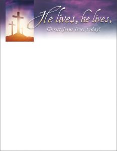 Easter - He lives! (hymn) - Pkg 100 - Letterhead