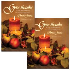 Thanksgiving - Give Thanks in Every Situation - 1 Thess. 5:18 - Pkg 100 - Bulletin - Multiple Sizes