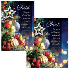 Advent - Week 5, Christ - Titus 2:11 CEB - Pkg 100 - Bulletin - Multiple Sizes