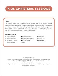 Kids Advent Christmas Packet