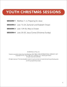 Youth Advent Christmas Packet