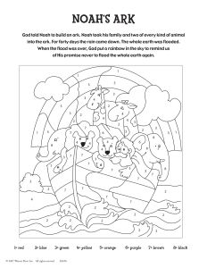 Printable -Coloring & Activity Page | (5-7) My Favorite Bible Stories | Noah