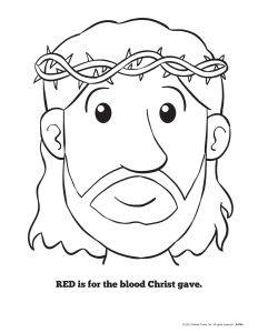 Printable - Coloring & Activity Page | Easter | (5-7) The Jelly Bean Prayer | Jesus crown of thorns