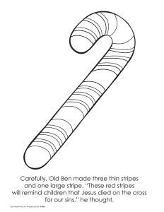 Printable - Coloring & Activity Page | Christmas | (5-7) The Story of the Candy Cane | Candy 