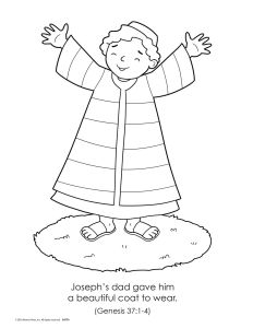Printable - Coloring and Activity Page | (2-4) Bible Stories Kids Love | Joseph
