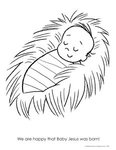 Printable - Coloring & Activity Page | Christmas | (2-4) My Christmas Pictures | Baby Jesus 
