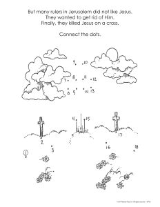 Printable - Coloring & Activity Page | Easter | (5-7) Easter Fun | Dot to Dot Cross