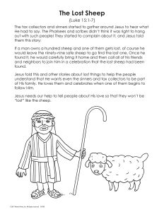 Printable - Coloring & Activity Page | (8-10) Parables of Jesus Activity Book | Lost Sheep 