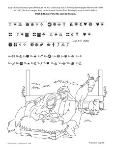 Printable - Coloring & Activity Page | Christmas | (8-10) The Very First Christmas} | Page 8   