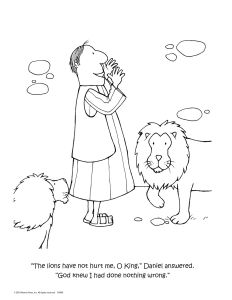 Printable - Coloring & Activity Page| (2-4) Daniel & the Lions' Den | Daniel and Lions 