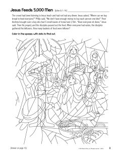 Printable - Activity Page | The Miracles of Jesus Page 3