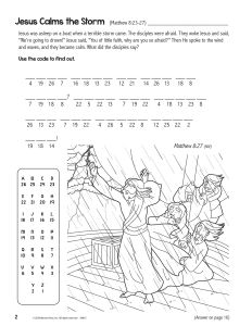 Printable - Activity Page | The Miracles of Jesus Page 2