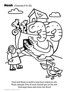 Printable - Coloring and Activity Page | (2-4) Bible Heroes | Noah