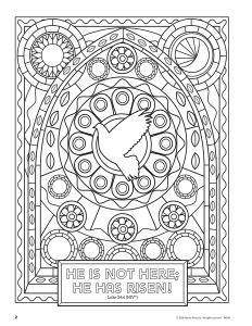 Printable - Coloring & Activity Book | Easter | (8-10) A Joyful Easter | Stained Glass Window