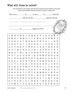 Printable - Coloring & Activity Page | (8-10) | Christmas Scripture Word Search | Isaiah 9:6 (NIV)