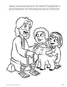 Printable - Coloring and Activity Page | (2-4) Little Lamb's First Easter | Jesus and kids