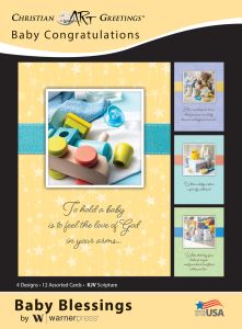 Baby Congratulations - Baby Blessings, (KJV) - Box of 12 - Assorted Boxed Greeting Cards
