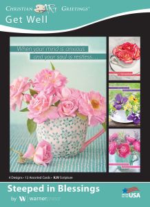 Get Well - Steeped in Blessings - KJV - Box of 12 - Assorted Boxed Greeting Cards