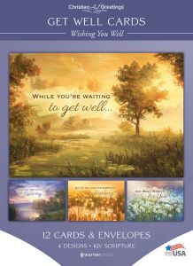 Get Well - Wishing You Well - NIV - Box of 12 - Assorted Boxed Greeting Cards
