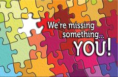 Postcard - We're missing something ... You!