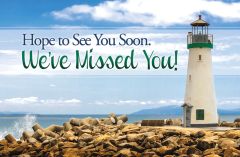 (pkg 25) Postcard - We've Missed You!