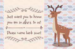 Postcards | Just want you to know you are so DEER to us!