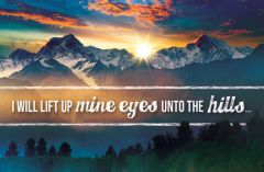 Church Supplies - I will lift up mine eyes - Postcard