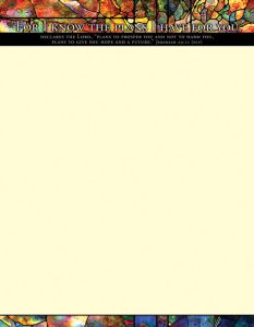 General Letterhead - For I know the plans I have for you