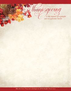 Thanksgiving Letterhead - Thanksgiving