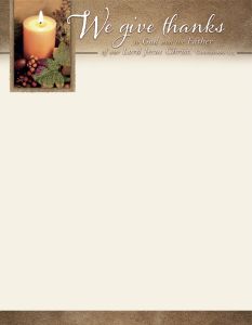 Thanksgiving - We Give Thanks - Letterhead