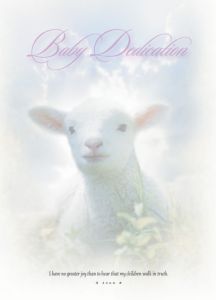 Baby Dedication Certificate - 5x7 folded, Premium, Full Color