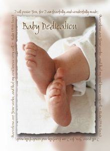 Baby Dedication Certifcate - 5x7 folded, Premium, Full Color