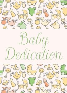 Baby Dedication Certifcate / 5x7 folded, Premium stock